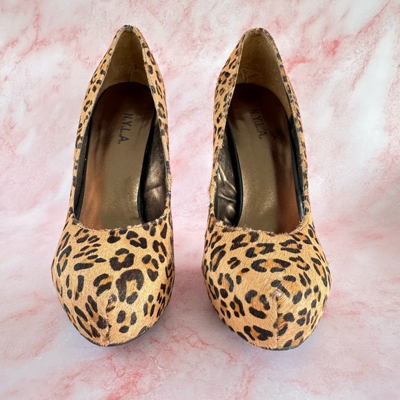 N.Y.L.A Leopard Print Heels Size 38 - Picture 2 of 16